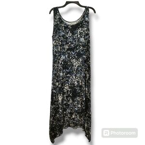 Women's L long dress flared bottom